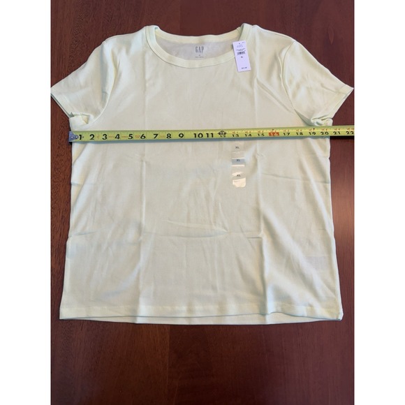 Gap Ribbed Crewneck T-Shirts Women's XL Blue and Yellow Set of 2 Stretch Tees - Picture 13 of 16